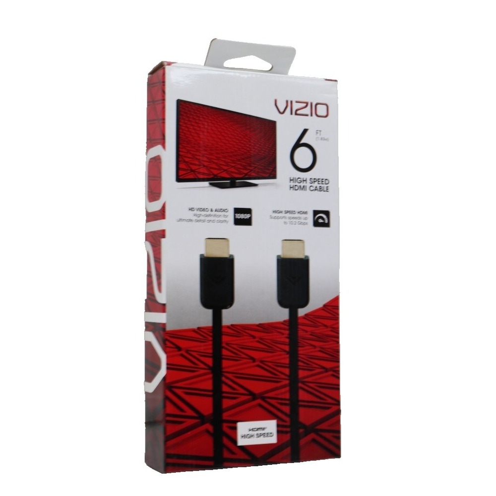 VIZIO 6FT High Speed HDMI Cable | 1080p 3D | 24K Gold Connectors | TXCH6E-C1
